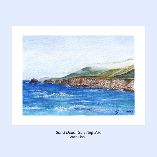 "Sand Dollar Surf" – Original Watercolor Painting